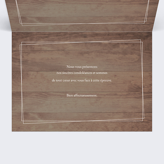Carte de Condoléances Carte pour Condoléances