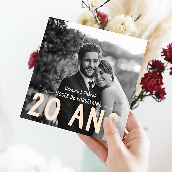 Invitation Anniversaire de Mariage 20 ans