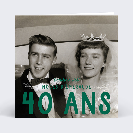 Invitation Anniversaire De Mariage 40 Ans Popcarte