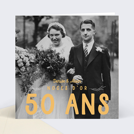 Carte Invitation Anniversaire 50 Ans De Mariage Gratuite à Imprimer