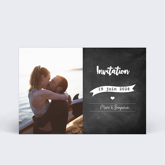 Cartes invitation mariage Jolie Craie