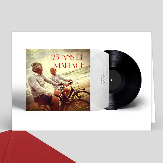 Invitation anniversaire de mariage Invitation vinyle
