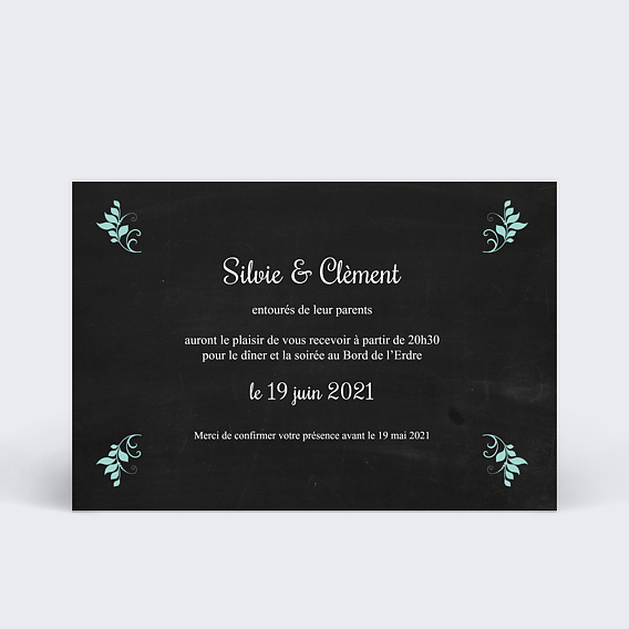 Cartes Invitation Mariage Invitation ardoise