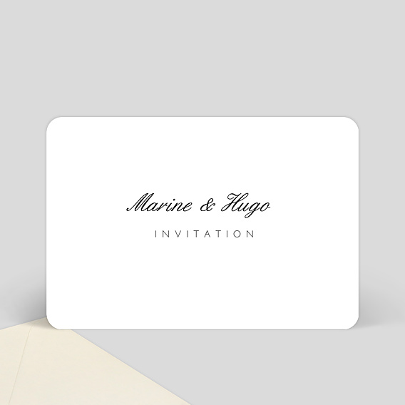 Carte d’Invitation Mariage Classique 