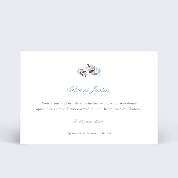 Cartes Invitation Mariage  Invitation mariage laurier