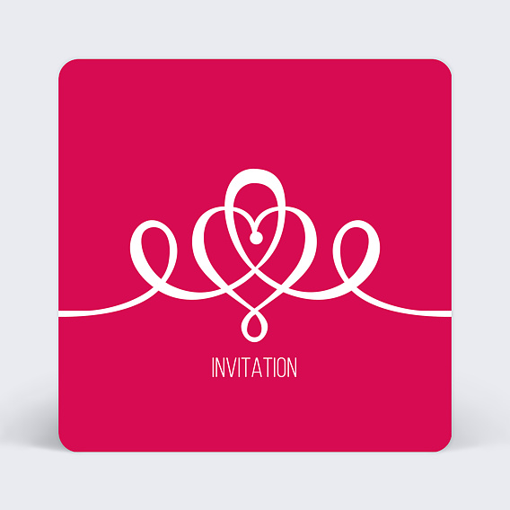 Cartes Invitation Mariage Joli coeur