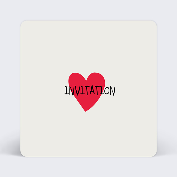 Cartes Invitation Mariage Carte invitation mariage cœur dessin 