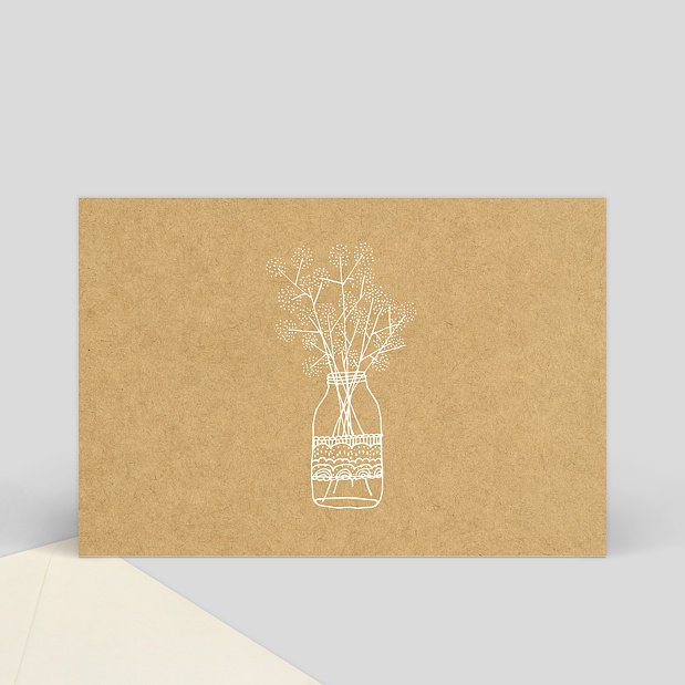 Invitation mariage Fleurs des Champs Verso