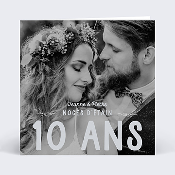 Invitation anniversaire de mariage Anniversaire de Mariage 10 ans