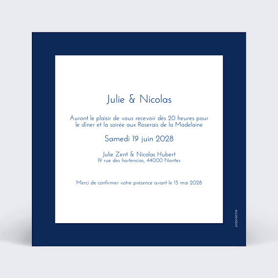 Cartes Invitation Mariage Modele Carte Invitation Mariage Chic