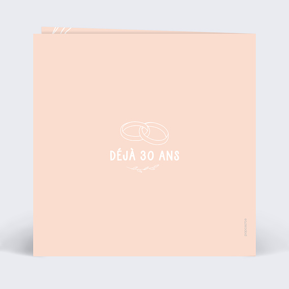 Invitation anniversaire mariage Anniversaire de Mariage 30 ans Verso