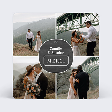 Remerciements Mariage Remerciement mariage photos ardoise