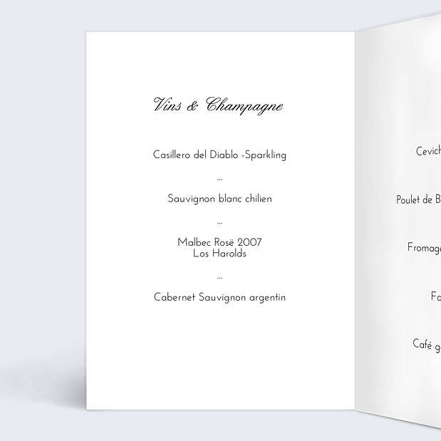 Menu Classique Intérieur Gauche