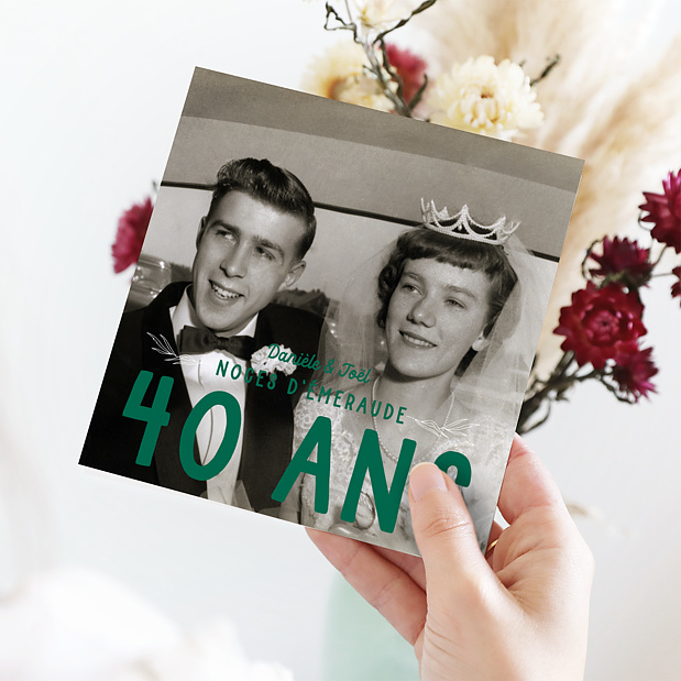 Invitation Anniversaire de Mariage 40 ans
