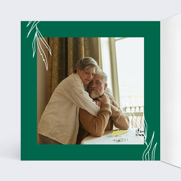 Invitation Anniversaire de Mariage 40 ans Intérieur Gauche