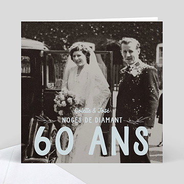 Invitation anniversaire de mariage Anniversaire de Mariage 60 ans