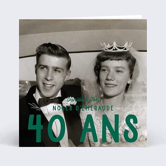 Invitation anniversaire de mariage Anniversaire de Mariage 40 ans