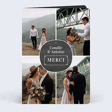 Remerciements Mariage Remerciement mariage photos ardoise
