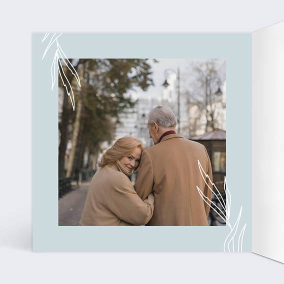 Invitation anniversaire mariage Anniversaire de Mariage 60 ans Intérieur Gauche