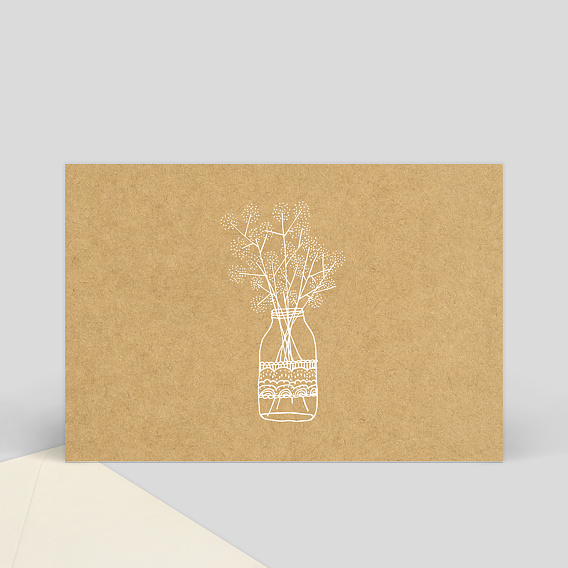 Cartes invitation mariage Invitation Mariage Fleurs des Champs Verso