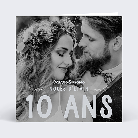 Invitation anniversaire de mariage Anniversaire de Mariage 10 ans