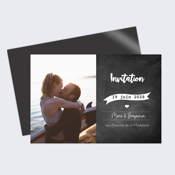 Cartes Invitation Mariage Jolie Craie