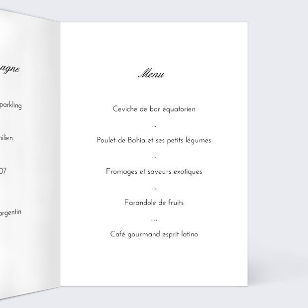 Menu Classique Intérieur Droit
