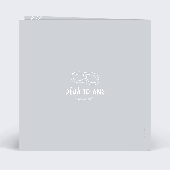 Invitation anniversaire mariage Anniversaire de Mariage 10 ans Verso