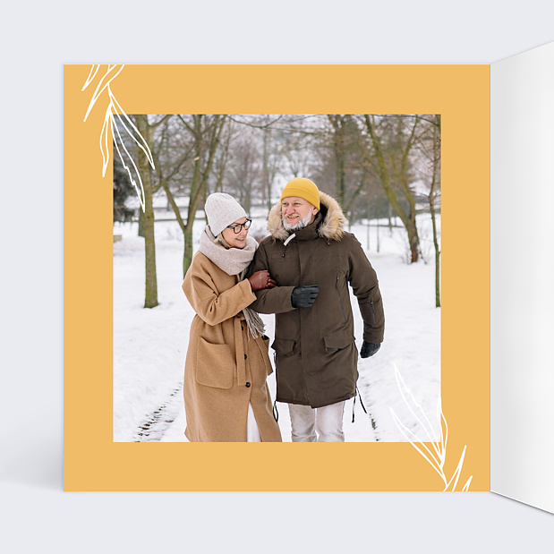 Invitation Anniversaire de Mariage 50 ans Intérieur Gauche