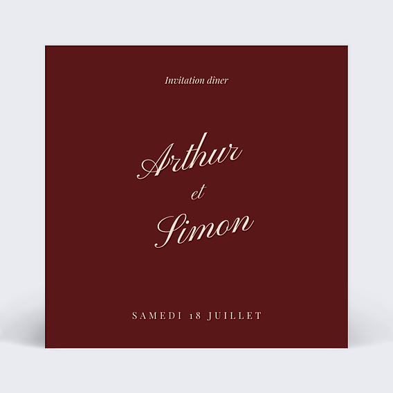 Cartes Invitation Mariage Amour passionnel