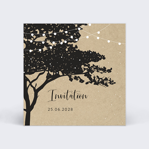 Cartes invitation mariage Arbre