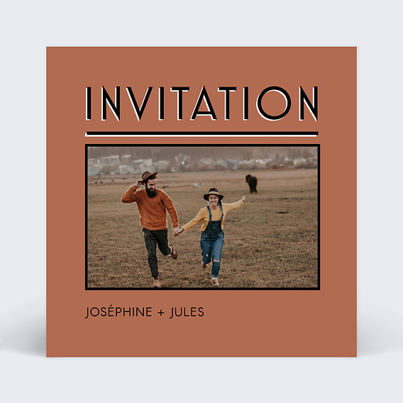 Cartes invitation mariage Bold