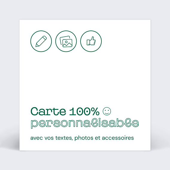 Carte invitation mariage 100% personnalisable