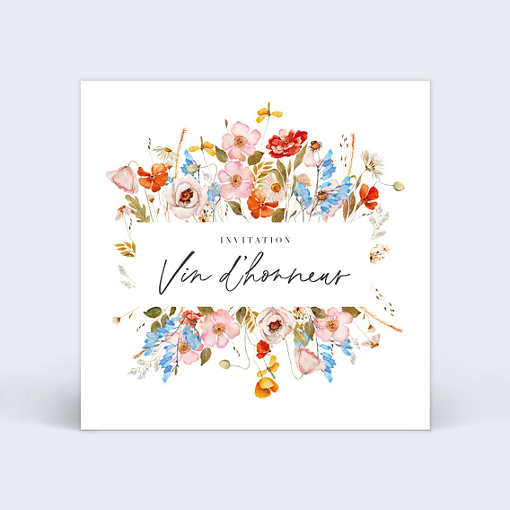 Cartes invitation mariage Éveil des fleurs