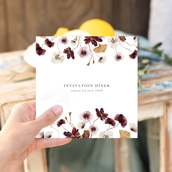 Cartes invitation mariage Jardin Sauvage