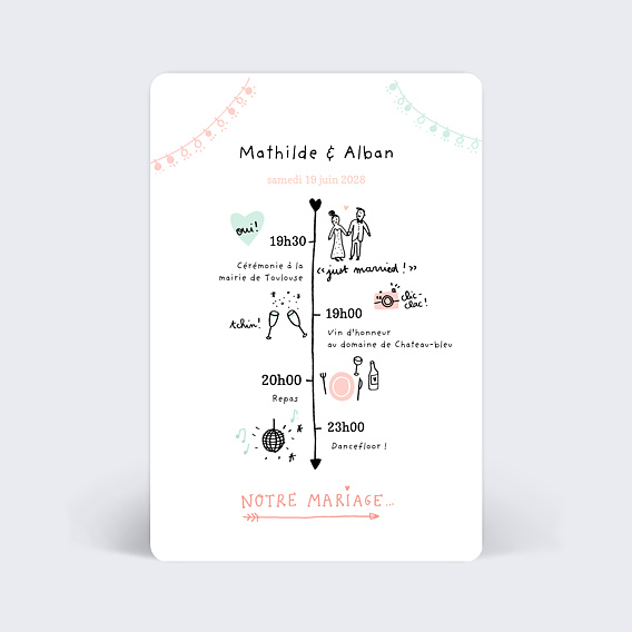 Cartes invitation mariage Mariage Illustré