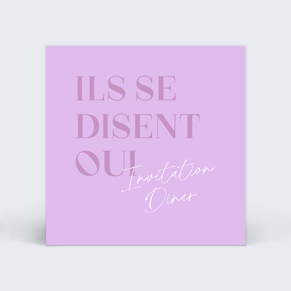 Cartes invitation mariage Oui Coloré