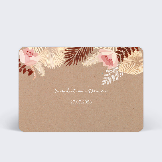 Cartes invitation mariage Printemps Bohème