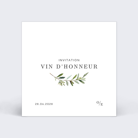 Cartes Invitation Mariage Végétal Classique