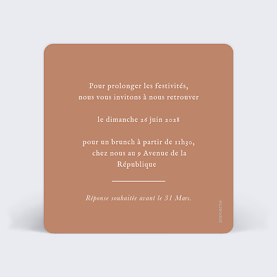 Cartes Invitation Mariage Coquelicot