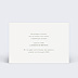 Cartes invitation mariage Lauriers Suspendus Verso
