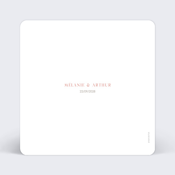 Cartes invitation mariage Programme Illustré Verso