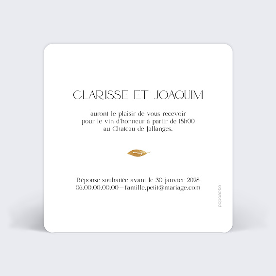 Cartes Invitation Mariage Couronne chic