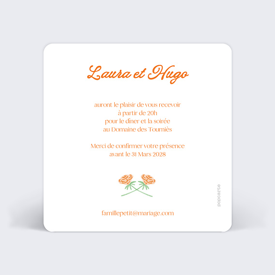 Cartes Invitation Mariage Aquarelle