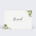 Cartes invitation mariage Lauriers Suspendus