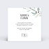 Cartes invitation mariage Couronne d’Oliviers Verso