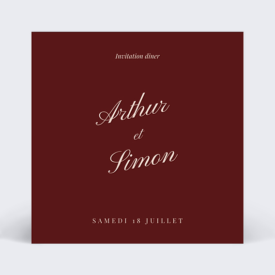 Cartes Invitation Mariage Amour passionnel