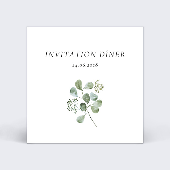 Cartes Invitation Mariage Couronne Eucalyptus
