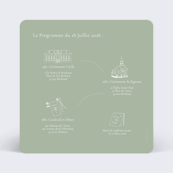 Cartes Invitation Mariage Soliflore