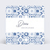 Cartes invitation mariage Azulejos Recto